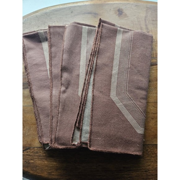 Vintage Brown Cacharel Napkin Set Of 4 - Picture 2 of 7
